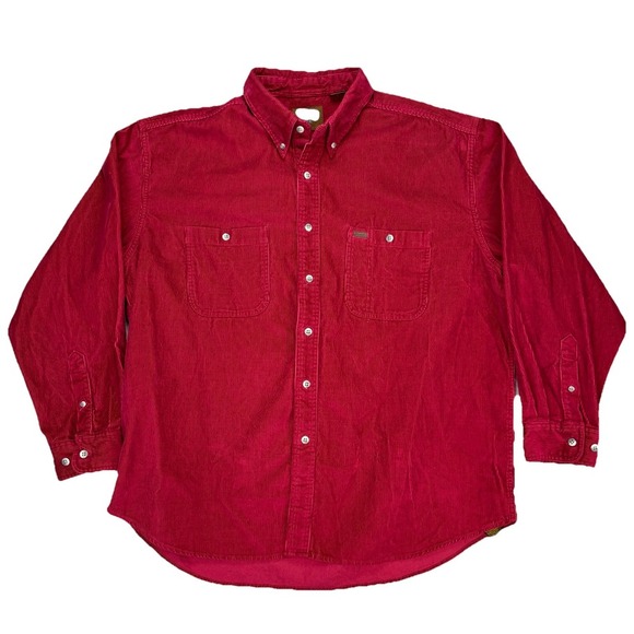 St. John's Bay Other - Vtg 80s St. John's Bay Men's Pinwheel Corduroy Button Down XL Long Sleeve Preppy